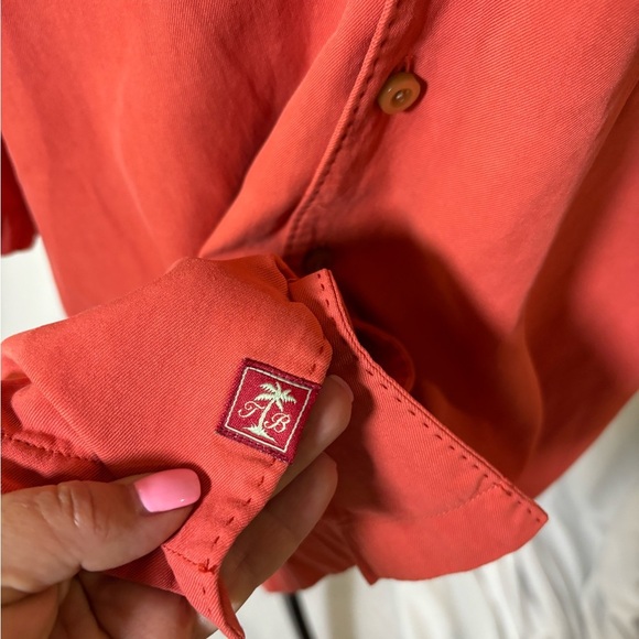 Tommy Bahama Coral Button-Up Shirt 100% Silk Size‎ Large - Picture 4 of 9